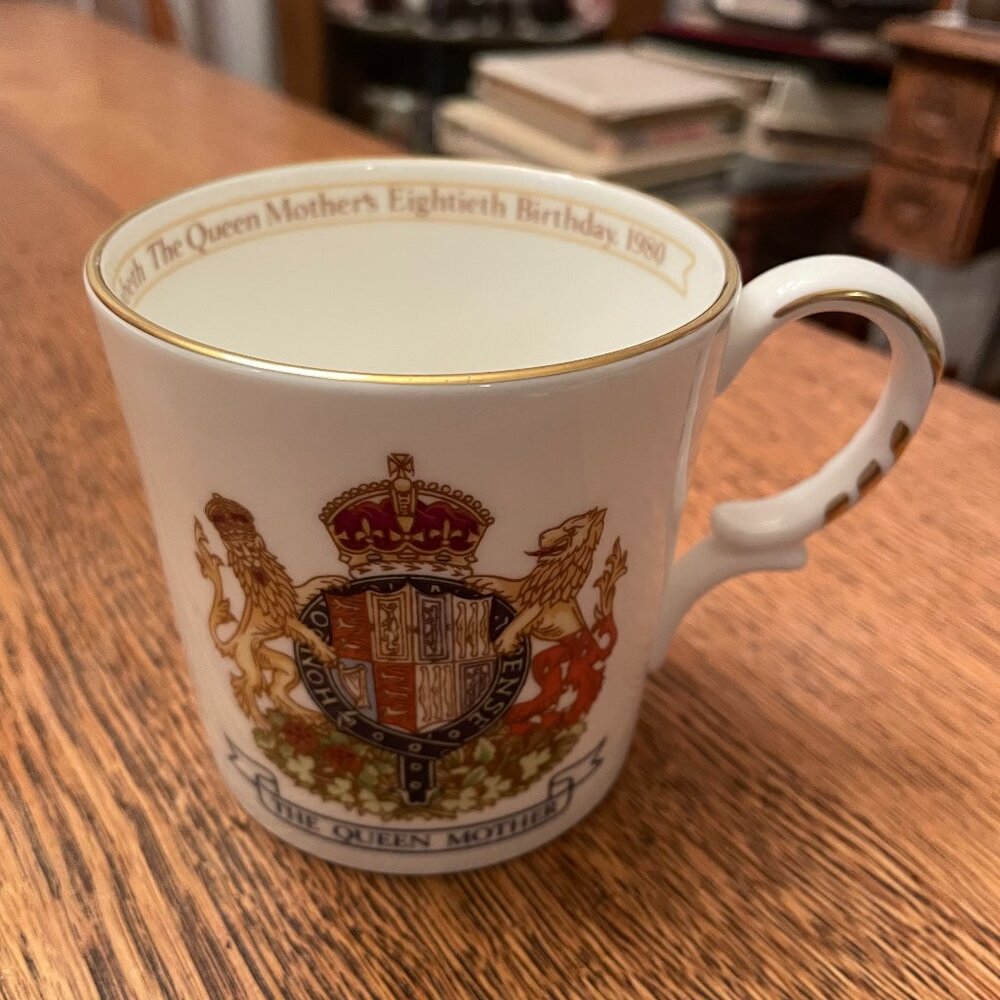 Vintage The Queen Mother's Eightieth Birthday Commemorative Tea Cup by Aynsley